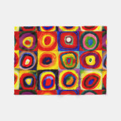Kandinsky Farbstudie Quadrate Quadrate Kreise Kuns Fleecedecke (Vorderseite (Horizontal))