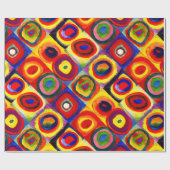 Kandinsky Farbstudie Quadrate Quadrate Kreise Kuns Geschenkpapier (Flach)