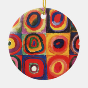 Kandinsky Farbstudie Quadrate Quadrate Kreise Kuns Keramik Ornament