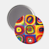Kandinsky Farbstudie Quadrate Quadrate Kreise Kuns Magnet (Vorderseite/Rückseite)