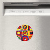 Kandinsky Farbstudie Quadrate Quadrate Kreise Kuns Magnet (In Situ (Geschirrspüler))