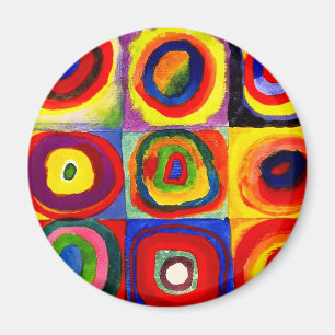 Kandinsky Farbstudie Quadrate Quadrate Kreise Kuns Magnet