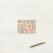 Kandinsky Farbstudie Quadrate Quadrate Kreise Kuns Post-it Klebezettel (Auf Schreibtisch)