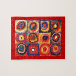 Kandinsky Farbstudie Quadrate Quadrate Kreise Kuns Puzzle