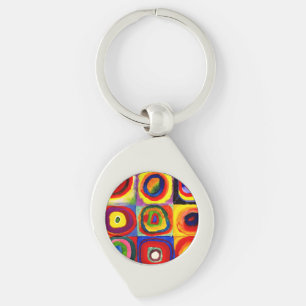 Kandinsky Farbstudie Quadrate Quadrate Kreise Kuns Schlüsselanhänger