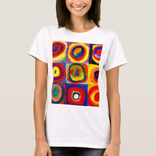 Kandinsky Farbstudie Quadrate Quadrate Kreise Kuns T-Shirt