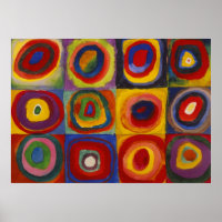 Kandinsky-Farbstudie über Formen und Kreise