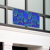 Kandinsky Farbstudien Blue Quadrate Square Circle Banner (Äußeres Gebäude)