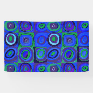 Kandinsky Farbstudien Blue Quadrate Square Circle Banner