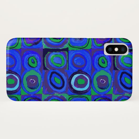 Kandinsky Farbstudien Blue Quadrate Square Circle Case-Mate iPhone Hülle (Rückseite (Horizontal))