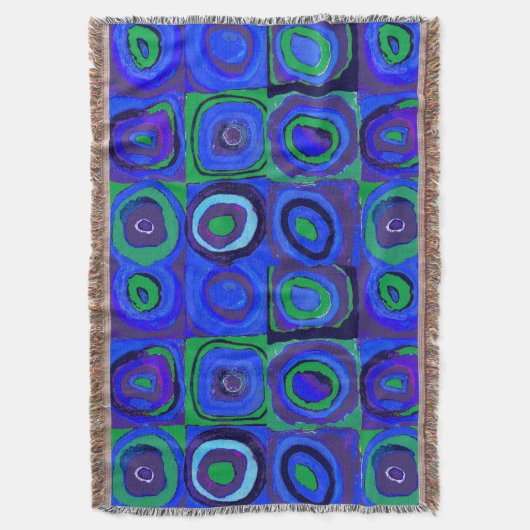 Kandinsky Farbstudien Blue Quadrate Square Circle Decke (Vorderseite Vertikal)