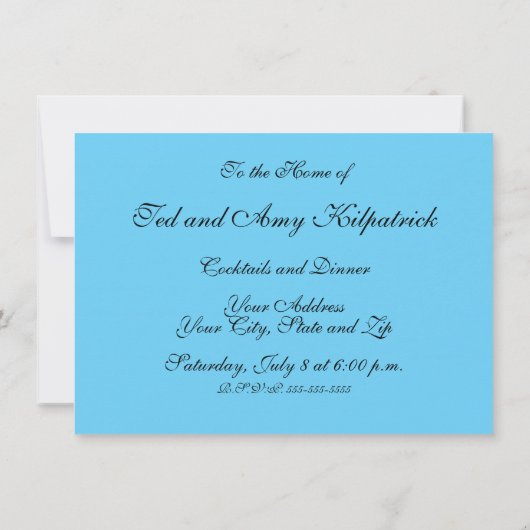 Kandinsky Farbstudien Blue Quadrate Square Circle Einladung (Rückseite)