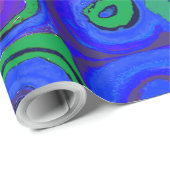 Kandinsky Farbstudien Blue Quadrate Square Circle Geschenkpapier (Rolleneckpunkt)