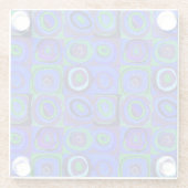 Kandinsky Farbstudien Blue Quadrate Square Circle Glasuntersetzer (Rückseite)
