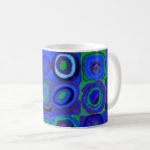 Kandinsky Farbstudien Blue Quadrate Square Circle Kaffeetasse (VorderseiteRechts)