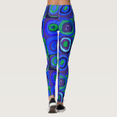 Kandinsky Farbstudien Blue Quadrate Square Circle Leggings (Rückseite)