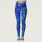 Kandinsky Farbstudien Blue Quadrate Square Circle Leggings (Vorderseite)