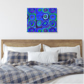 Kandinsky Farbstudien Blue Quadrate Square Circle Leinwanddruck (Insitu (Schlafzimmer))
