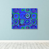 Kandinsky Farbstudien Blue Quadrate Square Circle Leinwanddruck (Insitu (Holzboden))