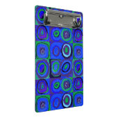 Kandinsky Farbstudien Blue Quadrate Square Circle Mini Klemmbrett (Schrägansicht)