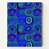 Kandinsky Farbstudien Blue Quadrate Square Circle Notizblock (Rückseite)