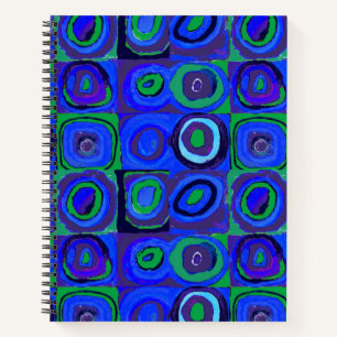 Kandinsky Farbstudien Blue Quadrate Square Circle Notizblock