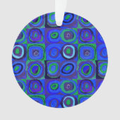 Kandinsky Farbstudien Blue Quadrate Square Circle Ornament (Vorderseite)