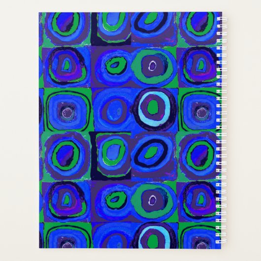 Kandinsky Farbstudien Blue Quadrate Square Circle Planer (Rückseite)