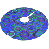 Kandinsky Farbstudien Blue Quadrate Square Circle Polyester Weihnachtsbaumdecke (Schrägansicht)