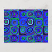 Kandinsky Farbstudien Blue Quadrate Square Circle Postkarte (Vorderseite)