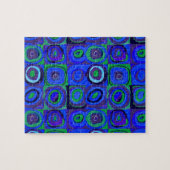 Kandinsky Farbstudien Blue Quadrate Square Circle Puzzle (Horizontal)