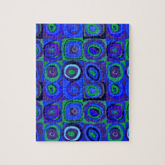 Kandinsky Farbstudien Blue Quadrate Square Circle Puzzle (Vertikal)