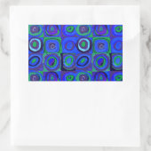 Kandinsky Farbstudien Blue Quadrate Square Circle Rechteckiger Aufkleber (Tasche)
