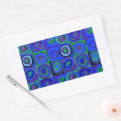 Kandinsky Farbstudien Blue Quadrate Square Circle Rechteckiger Aufkleber (Umschlag)
