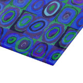Kandinsky Farbstudien Blue Quadrate Square Circle Schneidebrett (Ecke)