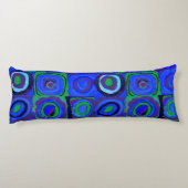 Kandinsky Farbstudien Blue Quadrate Square Circle Seitenschläferkissen (Rückseite)