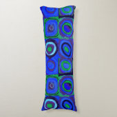 Kandinsky Farbstudien Blue Quadrate Square Circle Seitenschläferkissen (Vorderseite Vertikal)