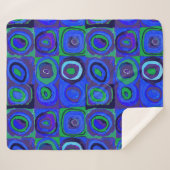 Kandinsky Farbstudien Blue Quadrate Square Circle Sherpadecke (Vorderseite (Horizontal))