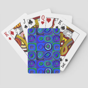 Kandinsky Farbstudien Blue Quadrate Square Circle Spielkarten