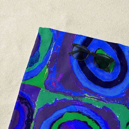 Kandinsky Farbstudien Blue Quadrate Square Circle Strandtuch (Beispiel)