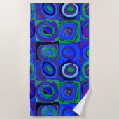 Kandinsky Farbstudien Blue Quadrate Square Circle Strandtuch (Vorderseite)