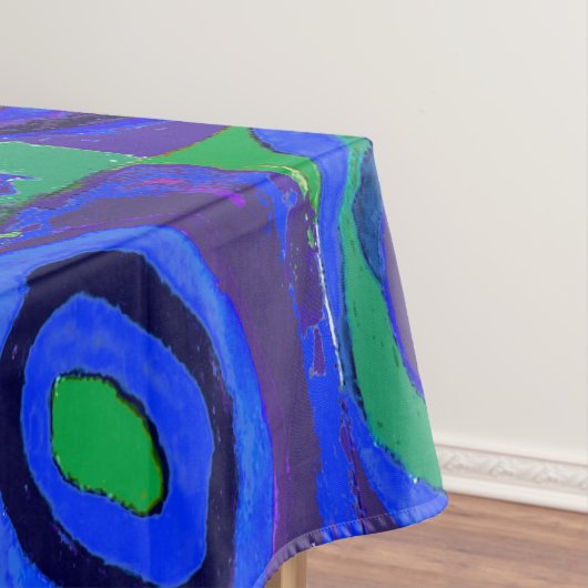 Kandinsky Farbstudien Blue Quadrate Square Circle Tischdecke (Beispiel)