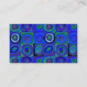 Kandinsky Farbstudien Blue Quadrate Square Circle Visitenkarte (Rückseite)