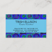 Kandinsky Farbstudien Blue Quadrate Square Circle Visitenkarte (Rückseite)