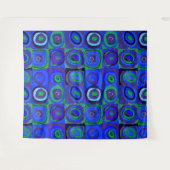 Kandinsky Farbstudien Blue Quadrate Square Circle Wandteppich (Vorderseite (Horizontal))