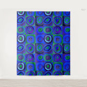 Kandinsky Farbstudien Blue Quadrate Square Circle Wandteppich (Vorderseite)