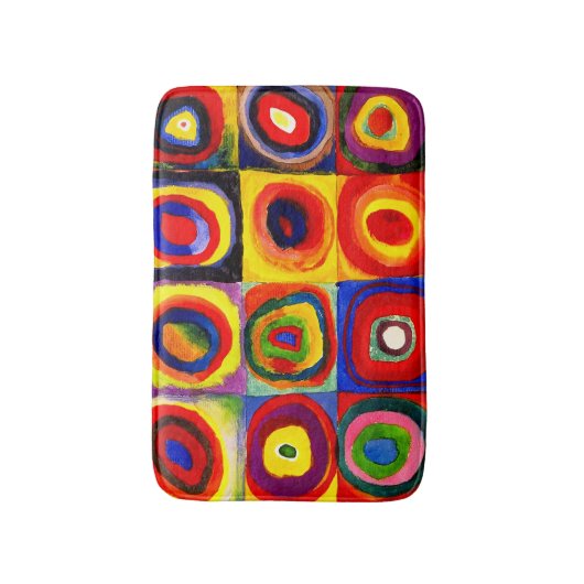 Kandinsky Farbstudien Quadrate Quadrate Quadrate Z Badematte (Vorderseite Vertikal)