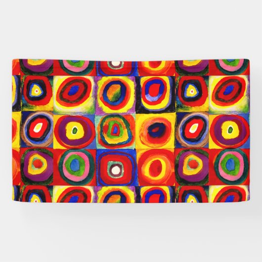 Kandinsky Farbstudien Quadrate Quadrate Quadrate Z Banner (Horizontal)