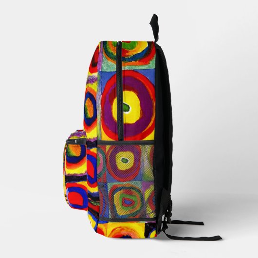 Kandinsky Farbstudien Quadrate Quadrate Quadrate Z Bedruckter Rucksack (Rechts)