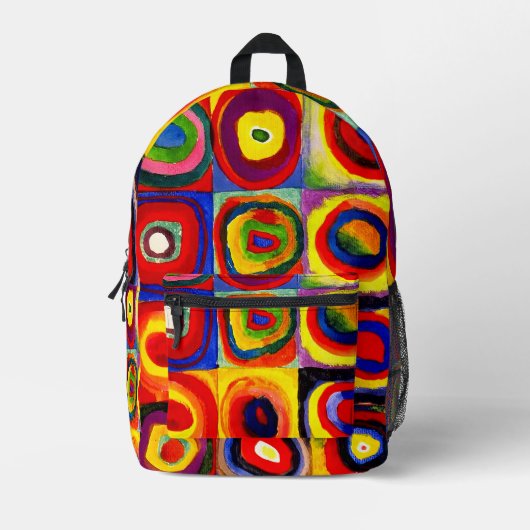 Kandinsky Farbstudien Quadrate Quadrate Quadrate Z Bedruckter Rucksack (Vorderseite)